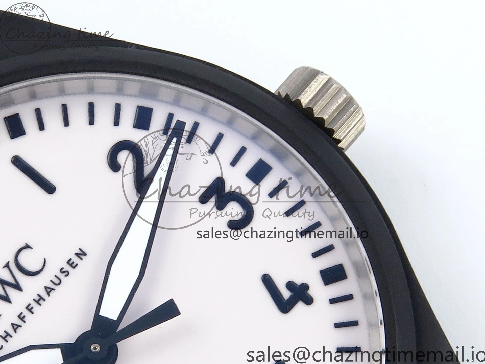 MIROTIME 0117 TravelReady Pilot IW326905 Black Aces M+F 1:1 Best Edition White Dial on Black Rubber Strap MY 7000